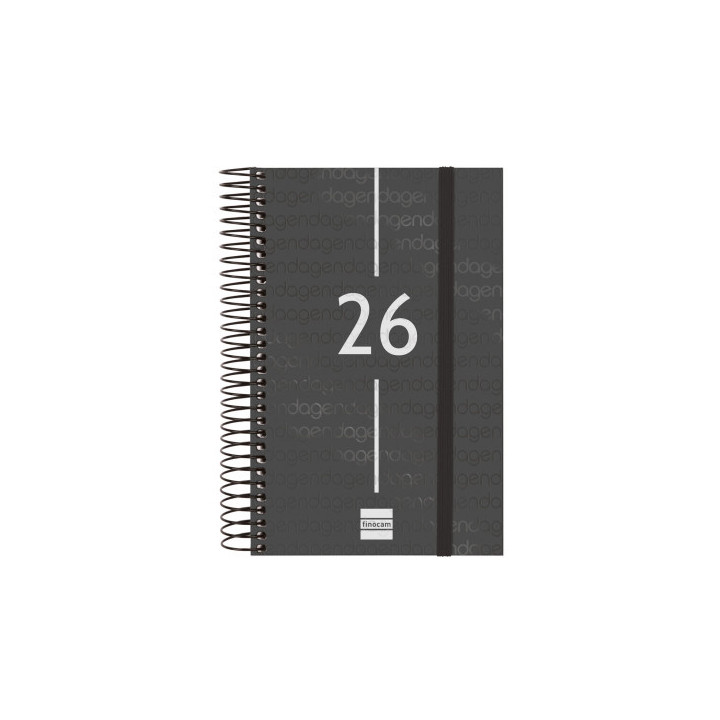 Agenda 2026 basic year e5 117x181mm dia pagina negro finocam 741096026