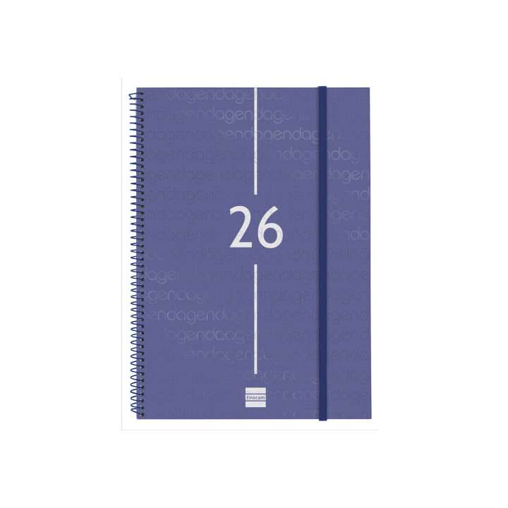 Agenda 2026 basic year e40 210x297mm semana vista horizontal azul finocam 741461026