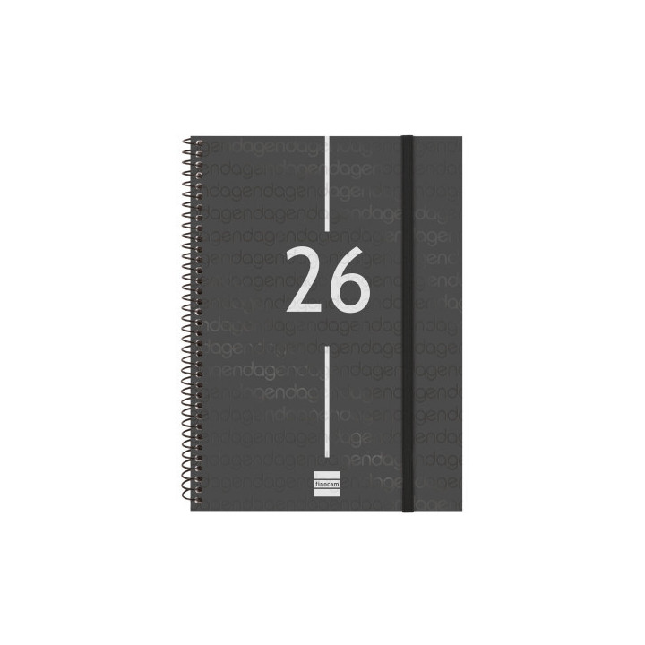 Agenda 2026 basic year e10 155x212mm semana vista horizontal negro finocam 741456026
