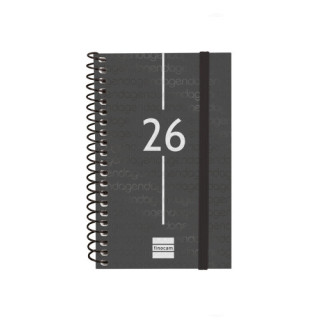 Agenda 2026 basic year e3 79x127mm semana vista horizontal negro finocam 741426026
