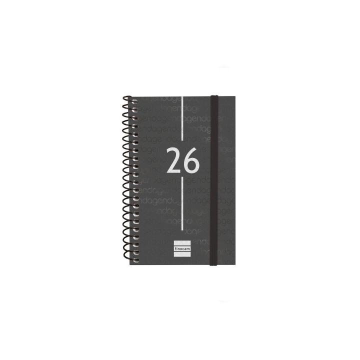 Agenda 2026 basic year e3 79x127mm semana vista horizontal negro finocam 741426026