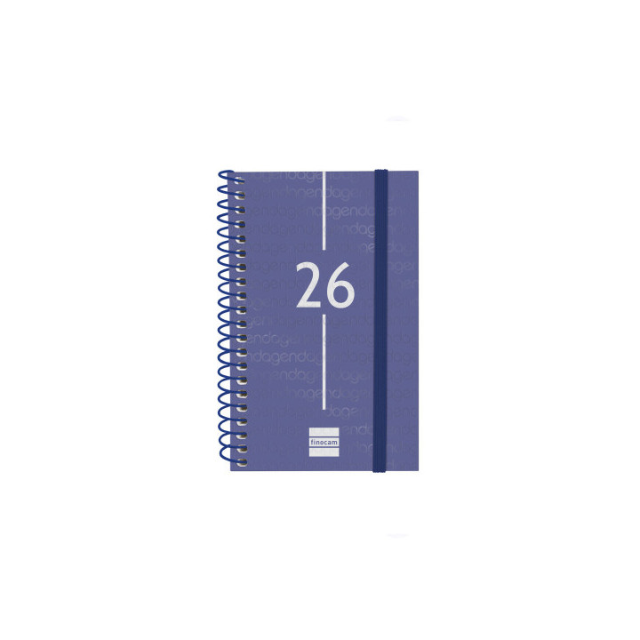 Agenda 2026 basic year e3 79x127mm semana vista horizontal azul finocam 741421026