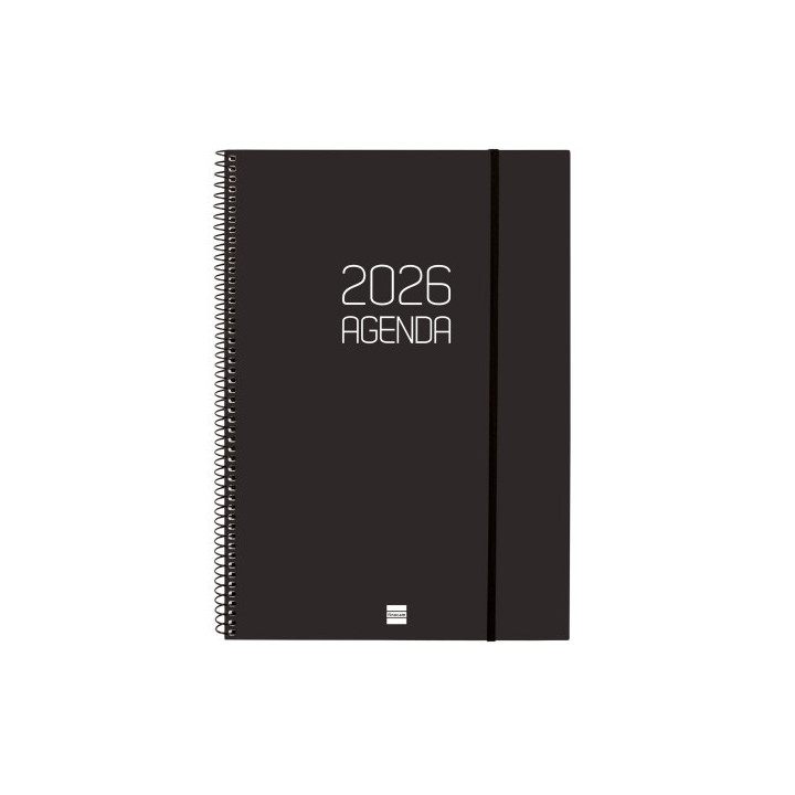 Agenda 2026 basic opaque e40 210x297mm semana vista horizontal negro finocam 742786026