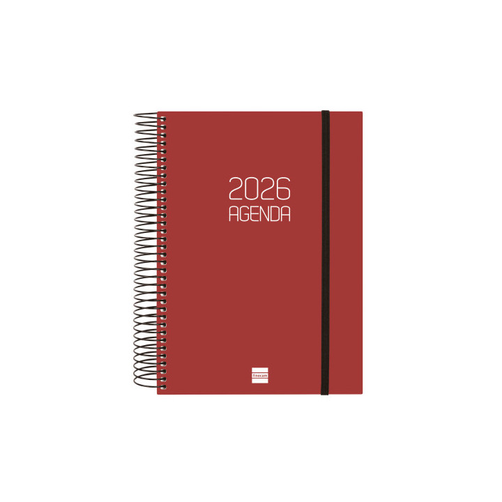 Agenda 2026 basic opaque e10 155x212mm dia pagina burdeos finocam 742917426