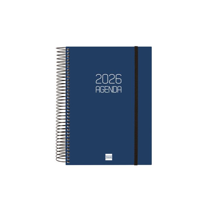 Agenda 2026 basic opaque e10 155x212mm dia pagina azul finocam 742911026