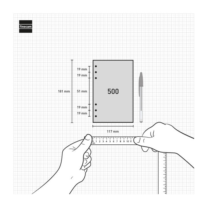 Agenda 2026 basic opaque e10 155x212mm semana vista horizontal rosa finocam 742764526