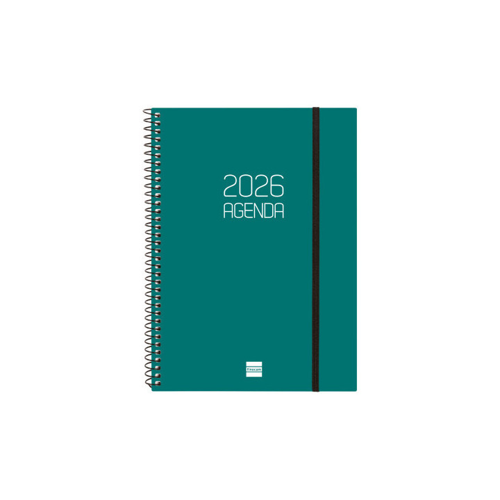 Agenda 2026 basic opaque e10 155x212mm semana vista horizontal verde finocam 742762026