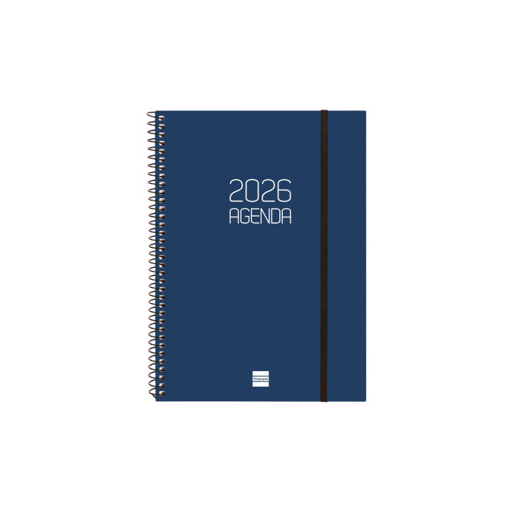 Agenda 2026 basic opaque e10 155x212mm semana vista horizontal azul finocam 742761026