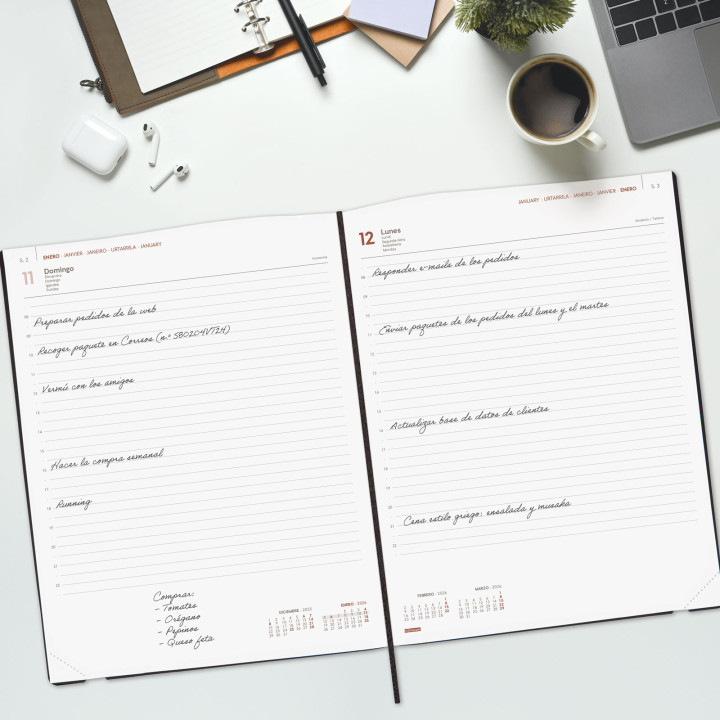 Agenda 2026 dynamic mara y12 210x270mm dia pagina negro finocam 621186026