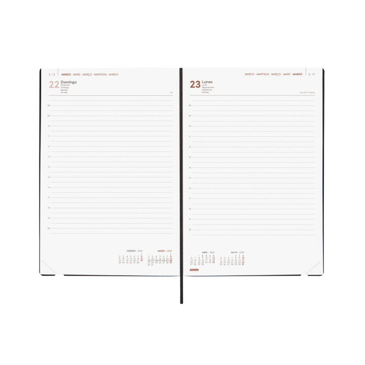 Agenda 2026 dynamic mara y11 164x240mm dia pagina azul finocam 621981026