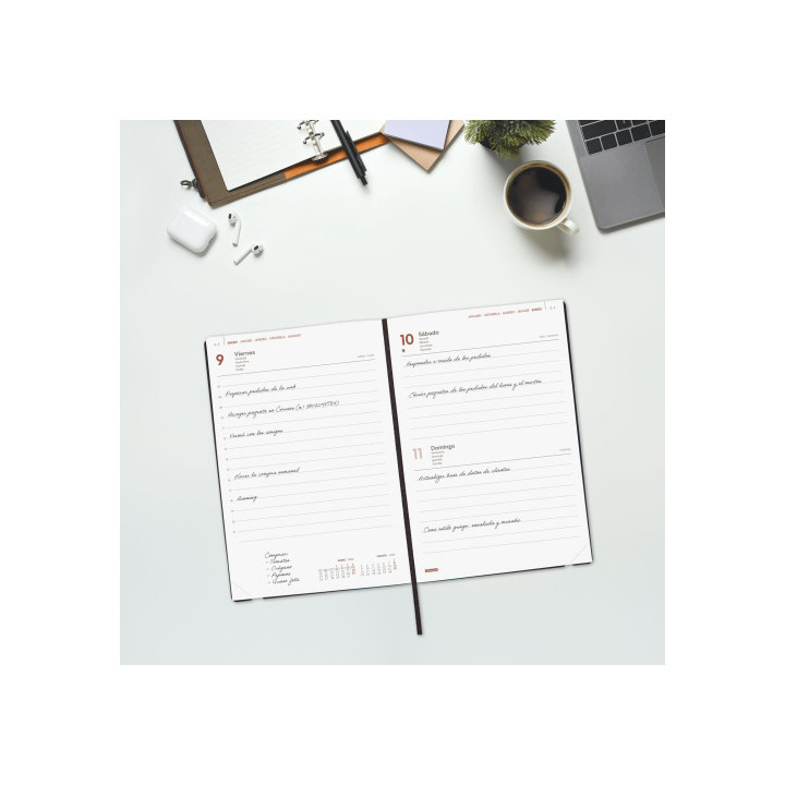 Agenda 2026 dynamic mara y10 140x204mm dia pagina verde finocam 621162026