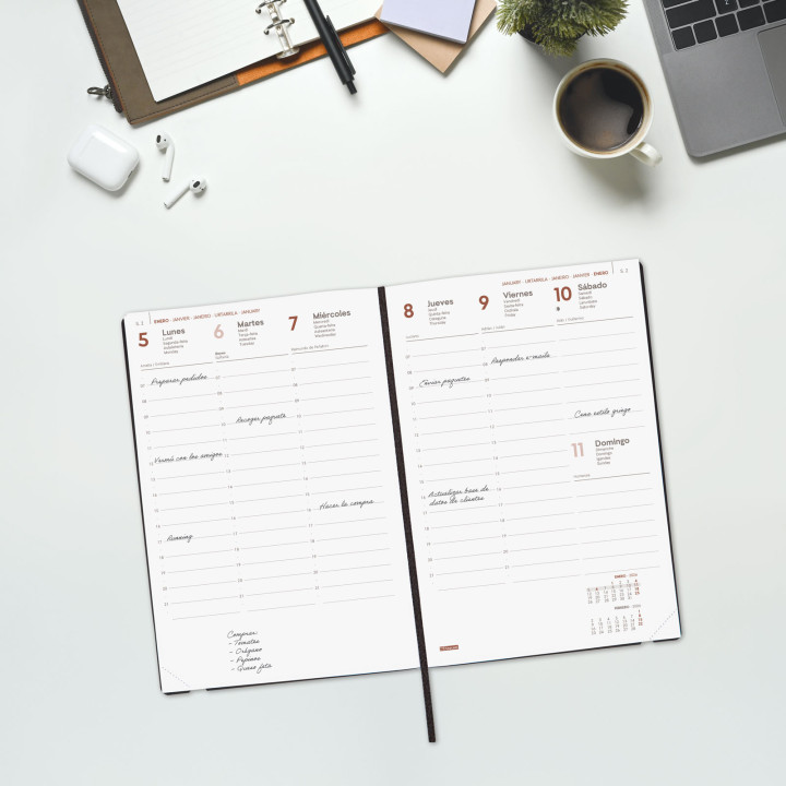 Agenda 2026 dynamic mara y10 140x204mm semana vista vertical negro finocam 621126026