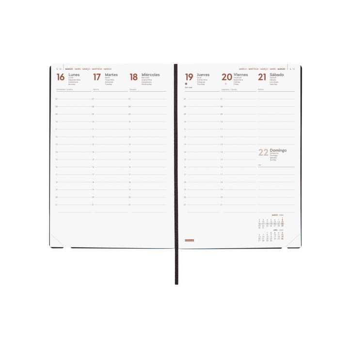 Agenda 2026 dynamic mara y10 140x204mm semana vista vertical negro finocam 621126026