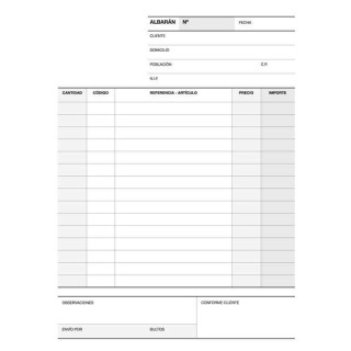 Apli Talonario Albaran 1/4 Duplicado Natural - Papel Autocopiativo - 120 Juegos - Formato 210x148mm - Numerado - Engomado - Res
