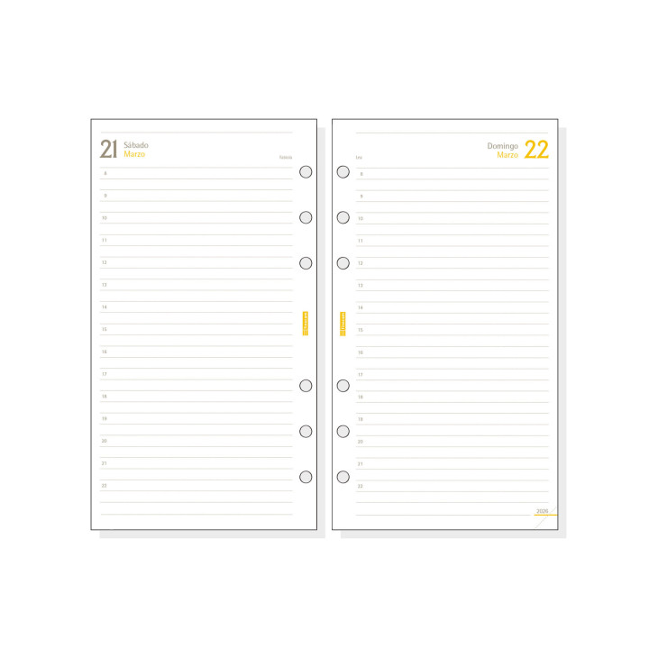 Recambio anual 2026 c998 classic609 94x171mm dia pagina finocam 201330026