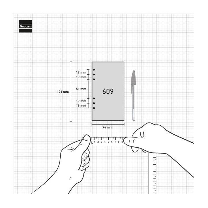 Recambio anual 2026 c998 classic609 94x171mm dia pagina finocam 201330026