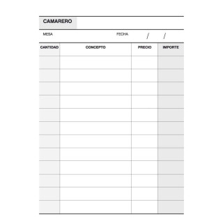 Apli Talonario Camarero 1/8 Triplicado Natural - Formato Compacto - 3 Copias - Numeracion Consecutiva - Resistente al Agua - Ma