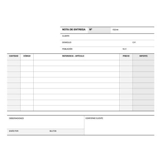 Apli Talonario Entrega 1/4 Apaisado Duplicado A-49 - Papel Autocopiativo - 50 Juegos por Talonario - Numeracion Secuencial - Bl