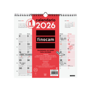 Calendario 2026 neutro pared escribir 300x300mm finocam 781520026