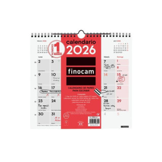 Calendario 2026 neutro pared escribir m 265x245mm finocam 780060026
