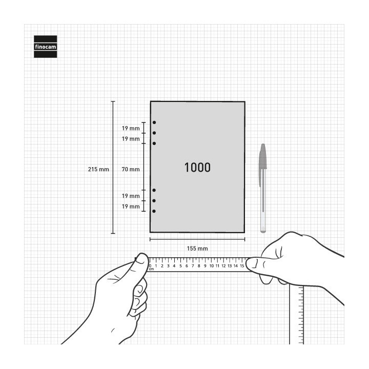 Calendario 2026 neutro pared escribir grafik a3 297x420mm finocam 787240126
