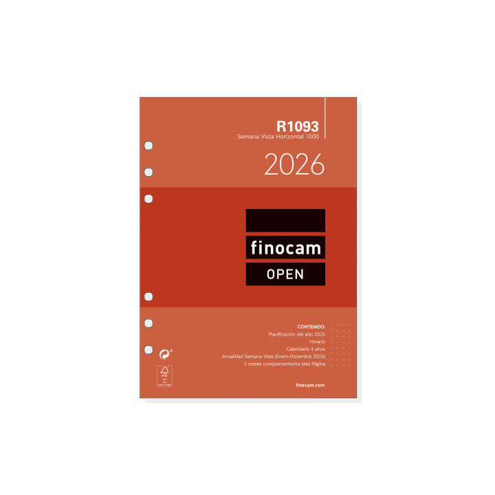 Calendario 2026 neutro pared escribir grafik a3 297x420mm finocam 787240126