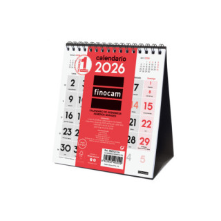 Calendario 2026 sobremesa neutro numeros grandes xs 140x150mm finocam 780120026