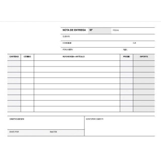 Apli Talonario Entrega 1/8 Apaisado Duplicado - Formato Apaisado - 2 Copias - Numeracion Secuencial - Papel Autocopiativo - Bla