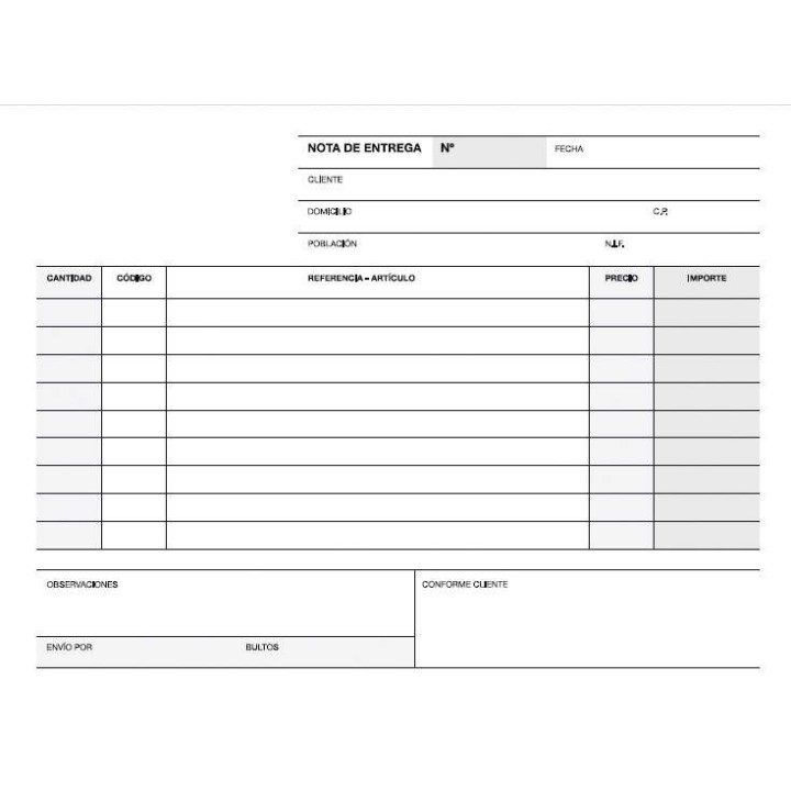 Apli Talonario Entrega 1/8 Apaisado Duplicado - Formato Apaisado - 2 Copias - Numeracion Secuencial - Papel Autocopiativo - Bla