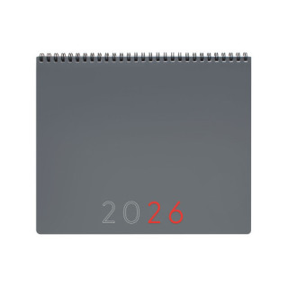 Planificador 2026 mes vertical+notas 250x200mm gris internacional finocam 625505026