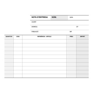 Apli Talonario Entrega 1/8 Apaisado Duplicado - Formato Apaisado - 2 Copias - Numeracion Secuencial - Papel Autocopiativo - Cat