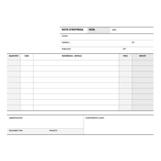 Apli Talonario Entrega 1/4 Apaisado Duplicado A-49 - Formato Apaisado - Duplicado - Numeracion Secuencial - Papel Autocopiativo