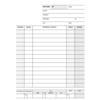 Apli Talonario Factura 1/4 Duplicado Natural - Numeracion Secuencial - Papel Autocopiativo - 63 Hojas - Color Natural