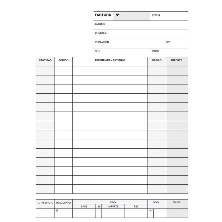 Apli Talonario Factura 1/4 Duplicado Natural - Numeracion Secuencial - Papel Autocopiativo - 63 Hojas - Color Natural