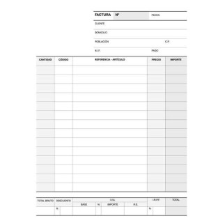 Apli Talonario Factura 1/4 Natural Triplicado A-65 - Papel Autocopiativo - 3 Copias - Numeracion Secuencial - Tamaño Compacto