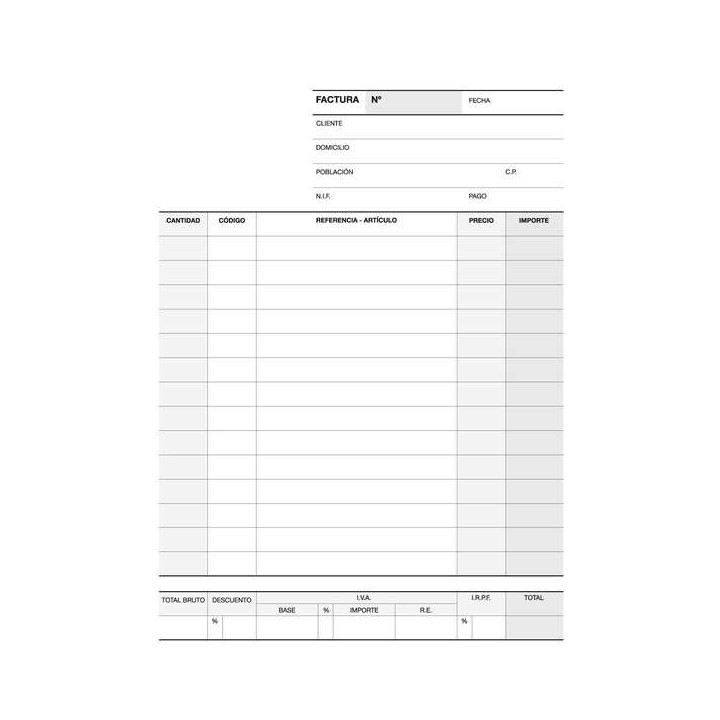 Apli Talonario Factura 1/4 Natural Triplicado A-65 - Papel Autocopiativo - 3 Copias - Numeracion Secuencial - Tamaño Compacto