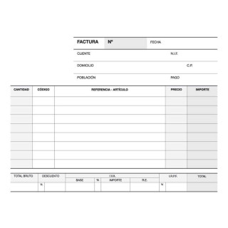 Apli Talonario Factura 1/8 Apaisado Duplicado A-67 - Papel Autocopiativo - 50 Juegos por Talonario - Numeracion Secuencial - Bl