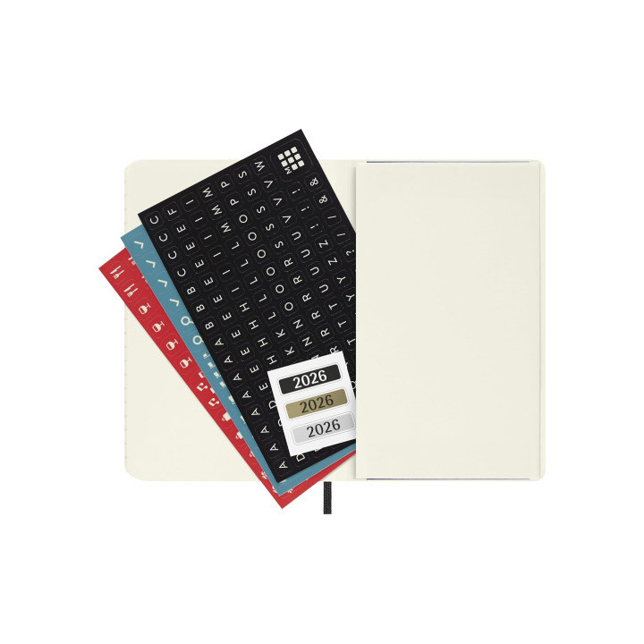 Agenda 2026 tapa blanda 12 meses semanal p (9 x 14 cm) negra moleskine dsb12wn2y26