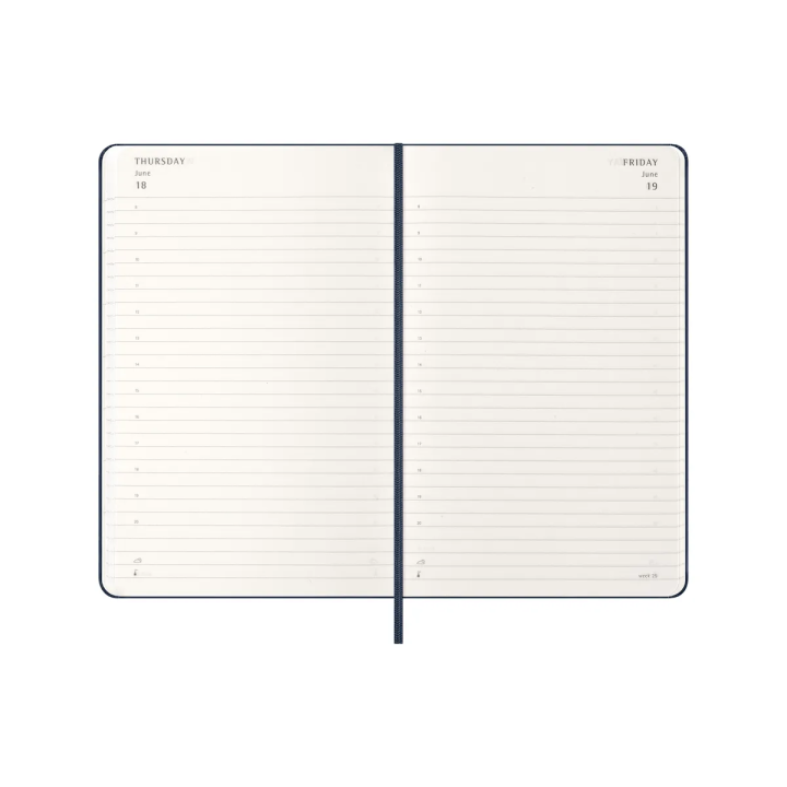 Agenda 2026 tapa dura 12 meses diaria l (13 x 21 cm) azul zafiro moleskine dhb2012dc3y26