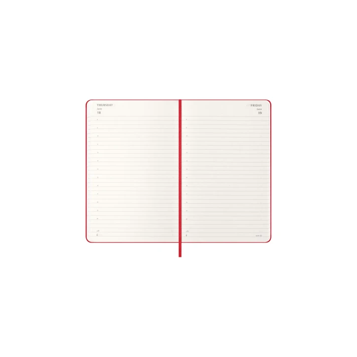 Agenda 2026 tapa dura 12 meses diaria l (13 x 21 cm) rojo moleskine dhf212dc3y26