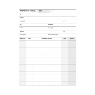 Apli Talonario de Pedidos 1/4 Vertical con Duplicado - Texto en Catalan - Excelente Calidad de Calca - Microperforado - Carton