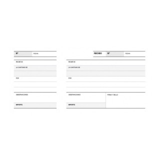 Apli Talonario de Recibos Tres de Folio Apaisado - Papel Litos - Modelo A-16 - Gramaje 60gr - Microperforado para Facil Extracc