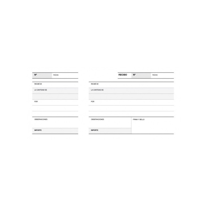 Apli Talonario de Recibos Tres de Folio Apaisado - Papel Litos - Modelo A-16 - Gramaje 60gr - Microperforado para Facil Extracc