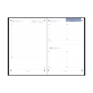 Agenda 2026 minimal a5 15x21cm dia pagina color negro oxford 400201722