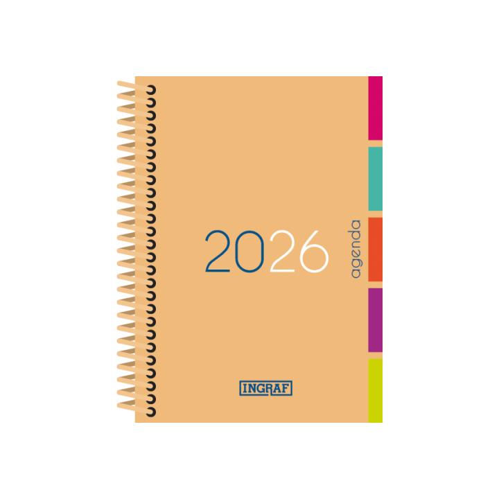 Agenda 2026 mediterraneo d/p 15x21 colores surtidos castellano ingraf 356430