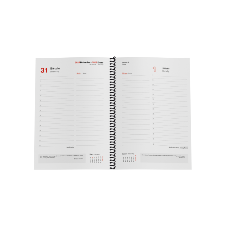 Agenda 2026 tokio d/p 17x24 negro castellano ingraf 356562