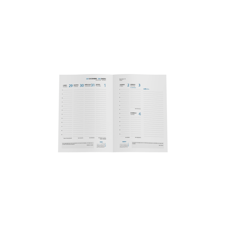 Agenda 2026 paris s/v 15x21 negra con espiral castellano ingraf 356556