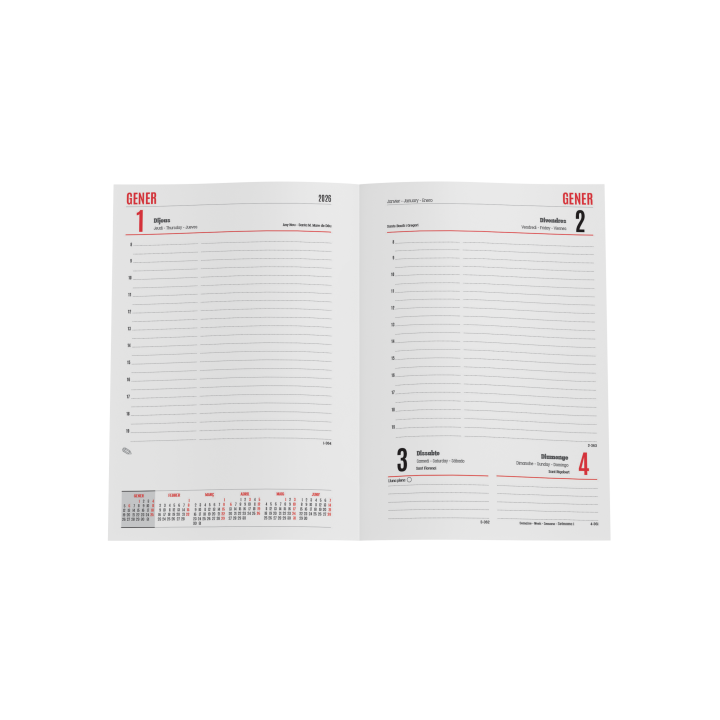 Agenda 2026 paris d/p 15x21 negra catalan ingraf 356421