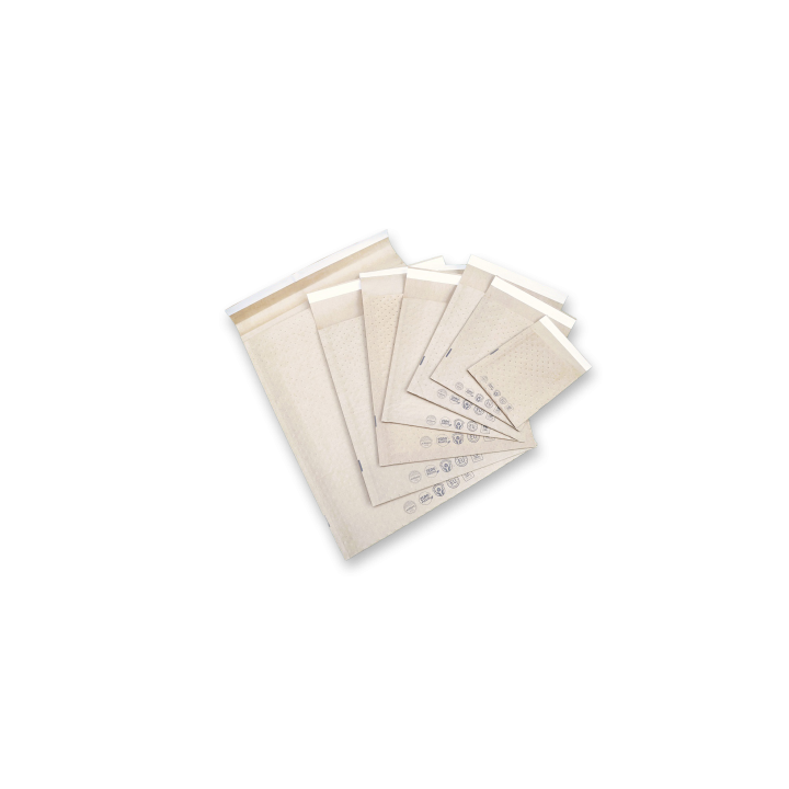 Caja 100 bolsas eco air bag acolchada bicapa nº 13 kraft autoadhesivo medida interior 150x215 mm sam 146292