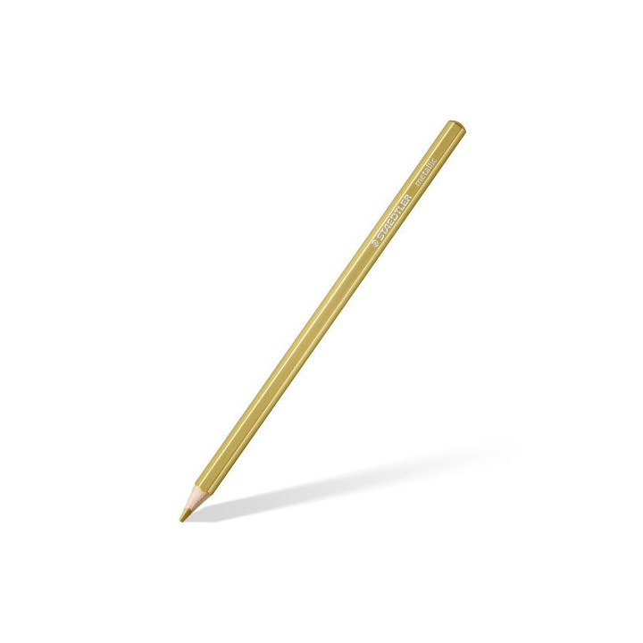 Estuche metalico con 12 lapices de colores metalicos design journey 146m m12